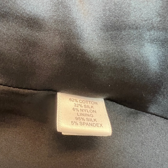 ST JOHN Black One Shoulder Floral Brocade DRESS SZ 12 - Picture 5 of 6